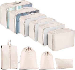 Suitcase Organiser Set, 10 Pieces Packing Cubes for Suitcase Travel Accessories Sui…