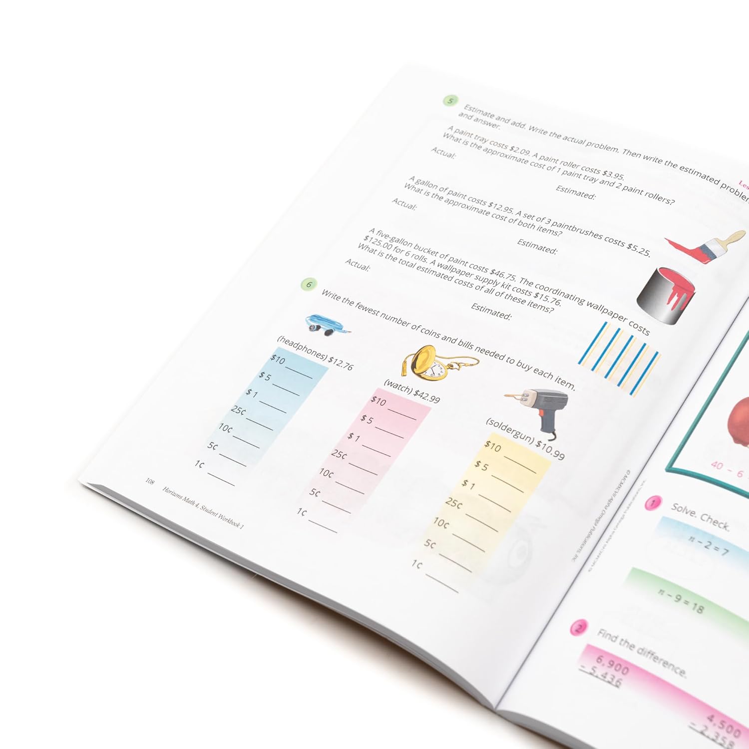 Horizons 4th Grade Math Student Book 1      Student/Stdy Gde Edition