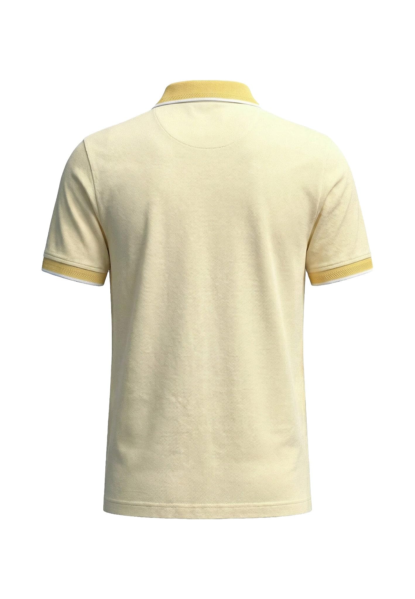FYNCH-HATTON Poloshirt aus Baumwolle mit Strukturmuster und Kontrastkragen