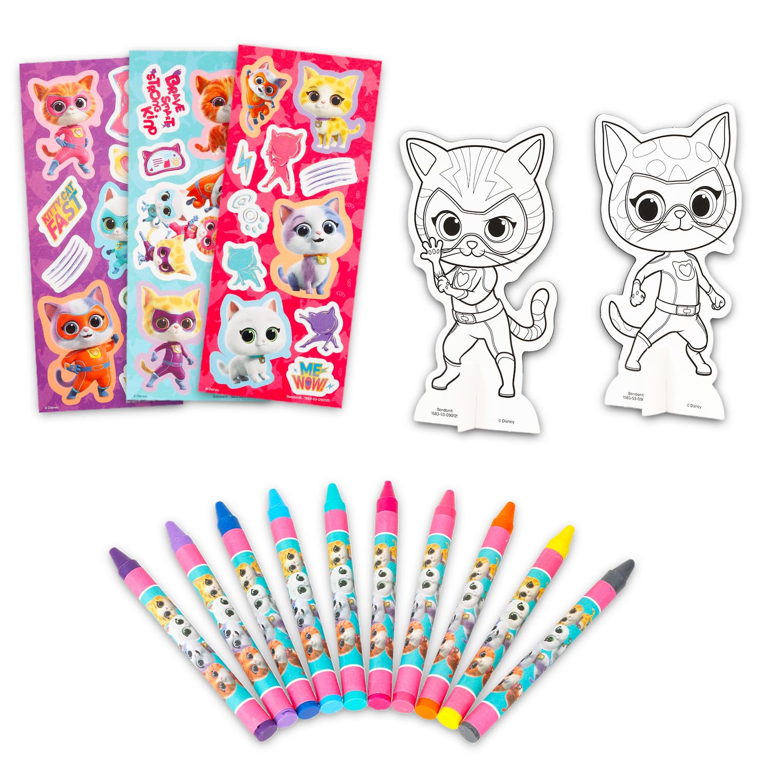 Disney Super Kitties Ultimate Activity Set - Kit artistico e artigianale con libro da colorare, adesivi, giochi, puzzle, disegni e altro ancora | Super Kitties Attività per ragazze e bambini