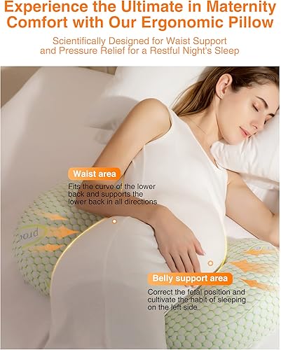 Miniatura 2 de Almohadas de embarazo para dormir, almohadas de maternidad, desmontables y ajustables, imprescindibles para el embarazo para mujeres embarazadas,