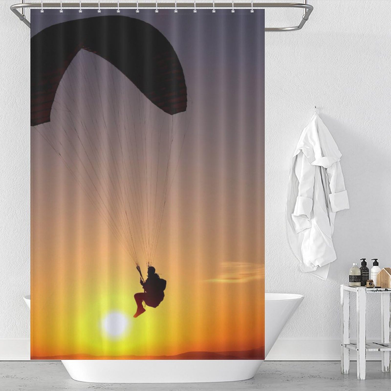 Rideau de douche parapente pour évader votre esprit dans la salle de bain