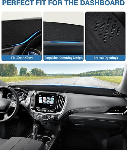 Miniatura 489 de FIILINES - Cubierta para tablero, accesorio para tablero de malla antideslizante, parasol sin reflejos y protector compatible con Toyota RAV4