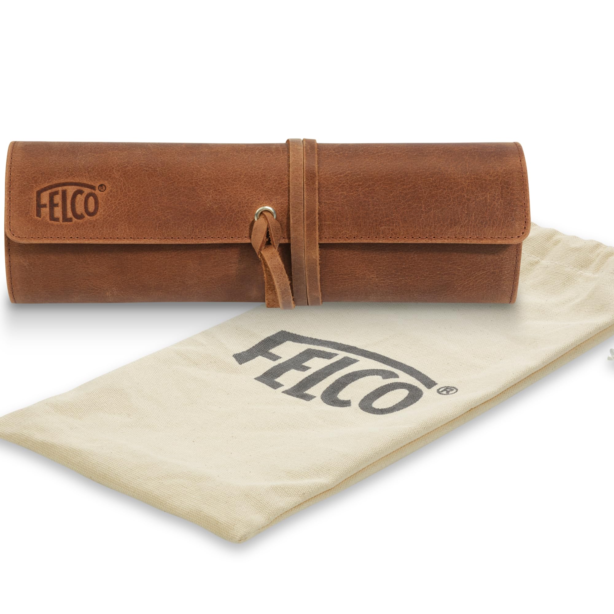 FELCO 925 Ledertasche für Gartenscheren – Hochwertiges Lederetui mit Halterung für Schleifstein 903, Clipverschluss und Lederriemen, geeignet für Scheren mit festen Griffen, Schweizer Qualität