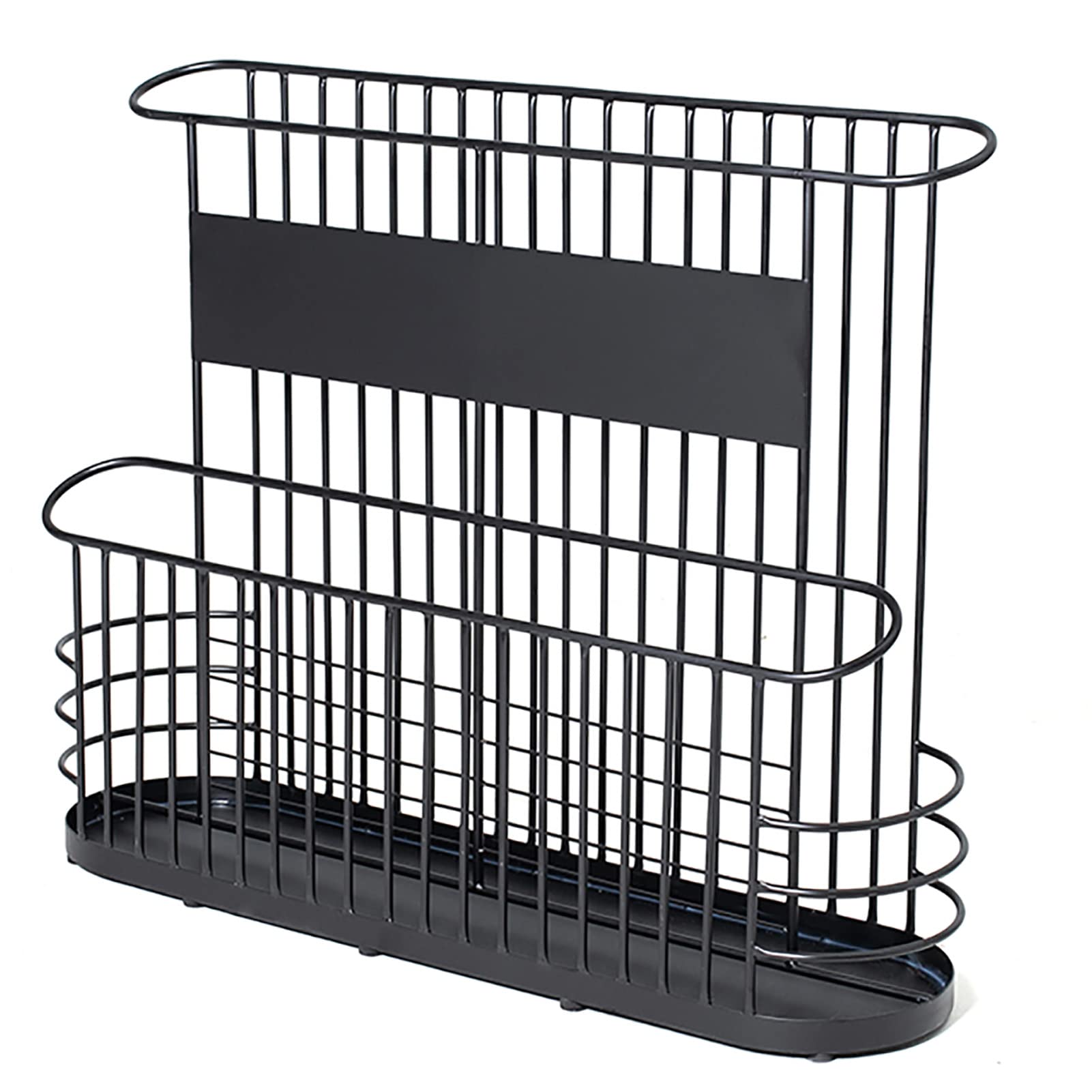 XDLEDMKIZ Umbrella Stands Commercial Lobby Umbrella Storage Rack, Anti-rust/waterproof Floor-standing Metal Umbrella Rack, Can Hold Long/short UmbrellasColor:Black