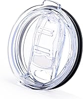 Vista 8 de Juego de 2 tapas de 591 ml para vaso de 20 onzas, tapas de repuesto a prueba de derrames y resistentes a salpicaduras con deslizador para tazas