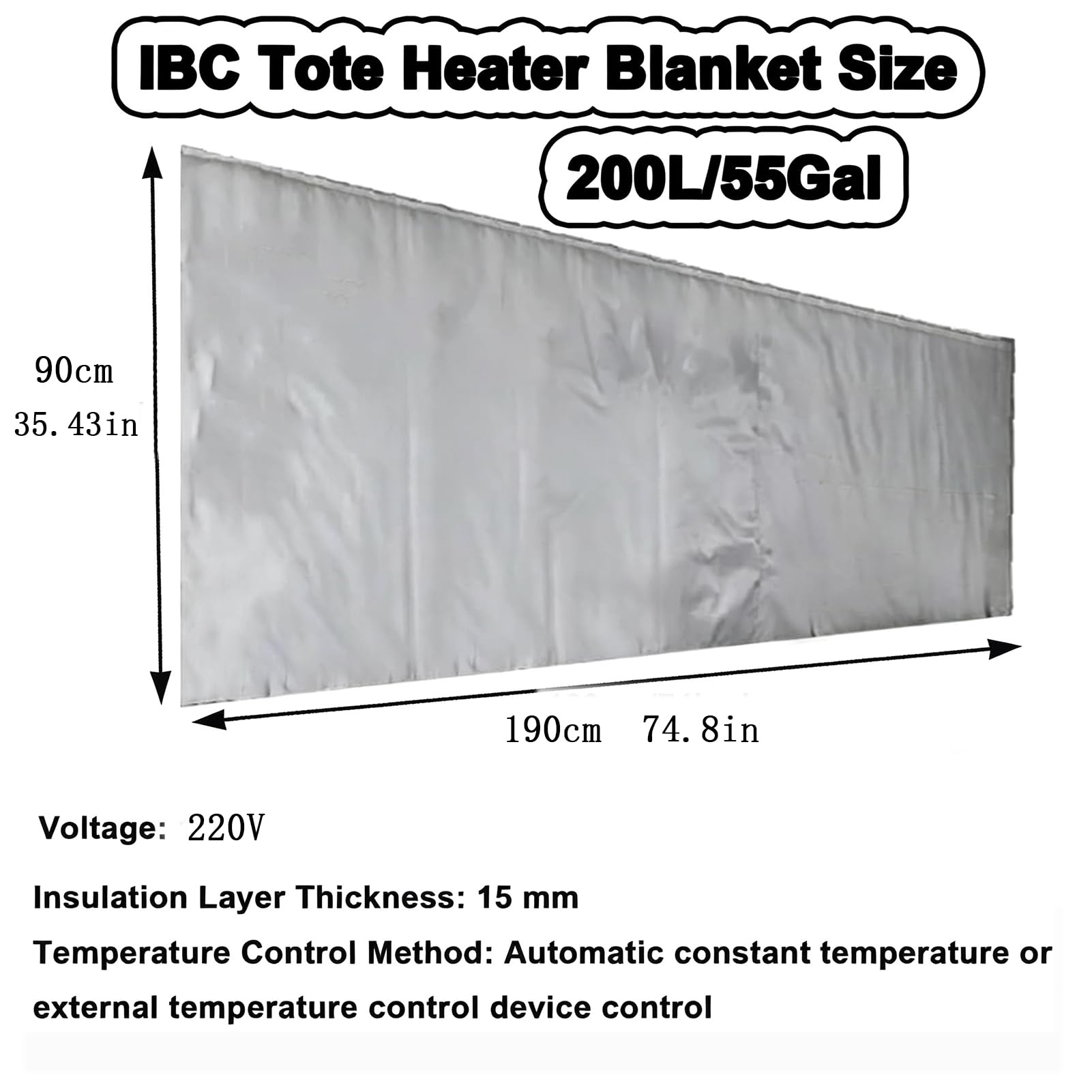 Manta Calefactora Industrial para Bidones IBC de 55/275 Galones