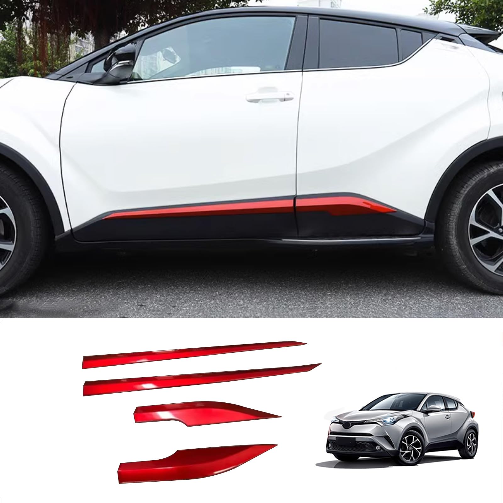 車用外装パーツ 適用: トヨタ C-HR CHR 2017 2018 クローム ドア 