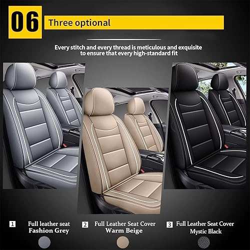 Miniatura 7 de YORKNEIC Juego completo de fundas de asiento para Subaru Impreza 2012-2024, funda protectora de asiento de automóvil de piel sintética (juego