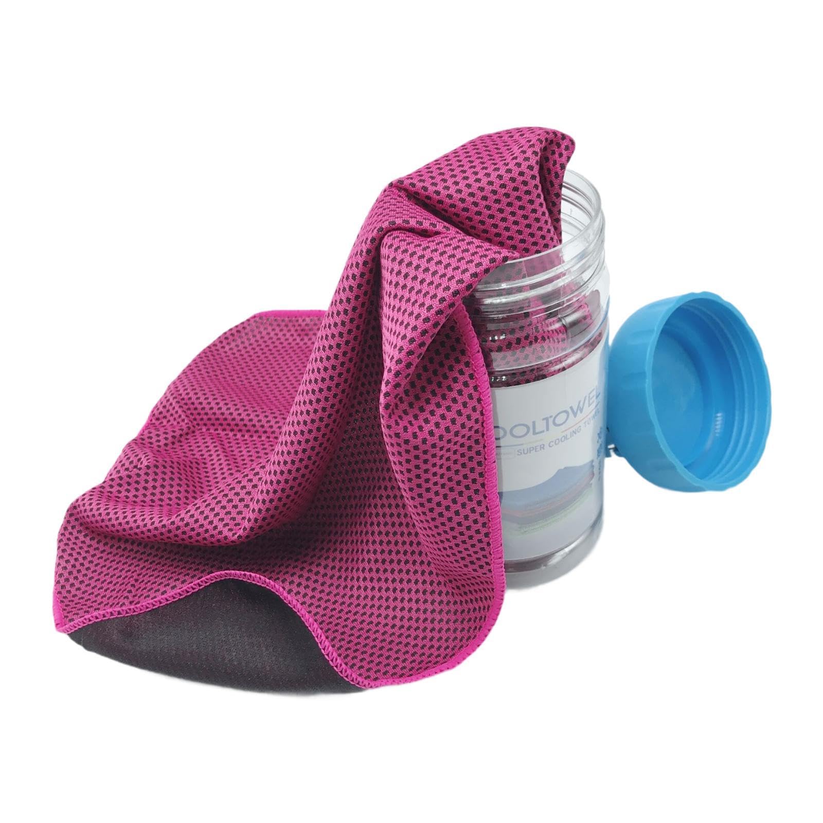 CALANDIS™ Cooling Towel Sweat Absorbing Small-Size Headband for Running Cycling Summer Rose red | Gym Towels | Fitness Equipment & Gear | Fitness Running & Yoga-image-39