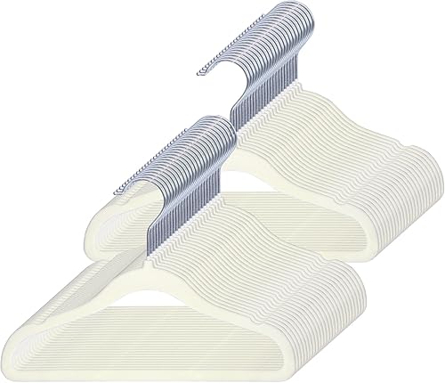 GoodtoU Perchas de terciopelo para niños, paquete de 50 perchas para bebé, perchas para armario, perchas de terciopelo antideslizantes para bebés y