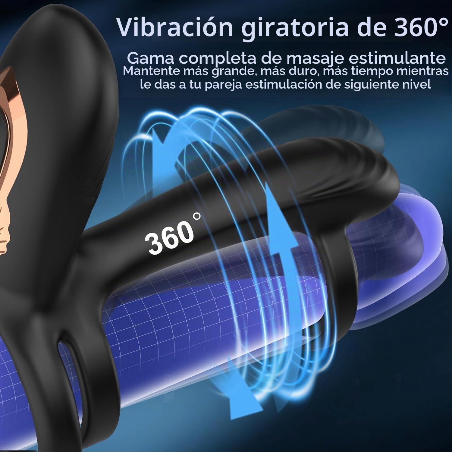 Anillo Vibradorador Pene Clítoris Juguetes Eróticos para Pareja Sexuales, Anillo Vibrador Pene Masculino Ereccion, Vibrador Masculino Juguete Sexual Hombre Juguetes Sensuales Pareja Sex Toys