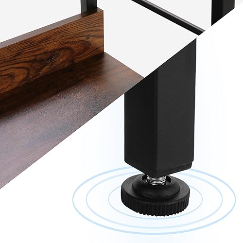 Miniatura 7 de Homdox Estantería de escalera de 5 niveles, estantería industrial de madera y metal, soporte para plantas y flores, estante de almacenamiento para