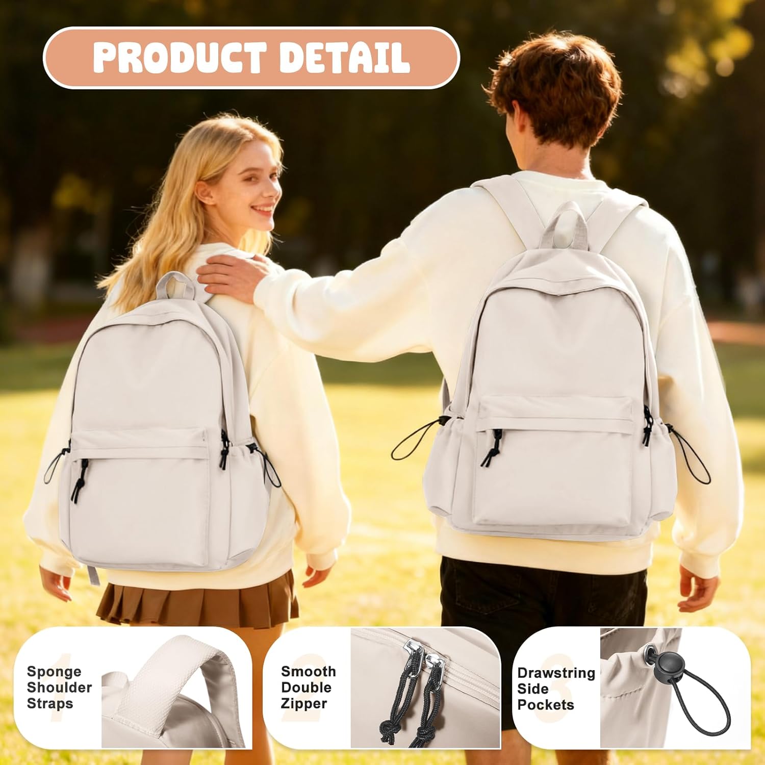 Mochila escolar vecave casual ligera y resistente al agua para viajes y  diario para hombres mujeres colegio y escuela secundaria mochila para ni os  ni