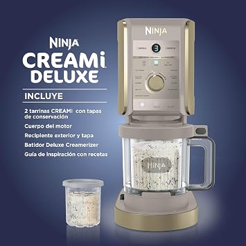 Ninja CREAMi Deluxe, Multifunction Fridge with 2 Tubs, NC502EUSTGD