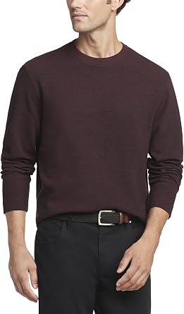 Van Heusen Mens Essential Long Sleeve Ottoman Crewneck Shirt