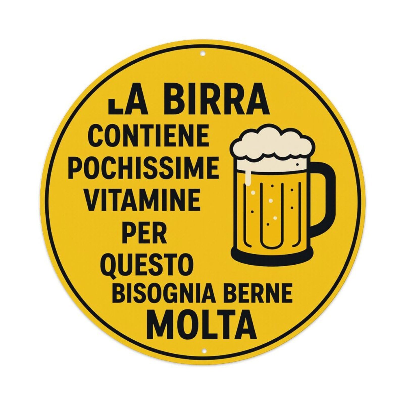 Beer Contains Very Few Vitamins, So You Need to Drink A Lot of It. Metal Tin Sign Vintage Garden Bedroom Cafe Bar Man Cave Home Wall Decor Metal Poster 8x8 inches