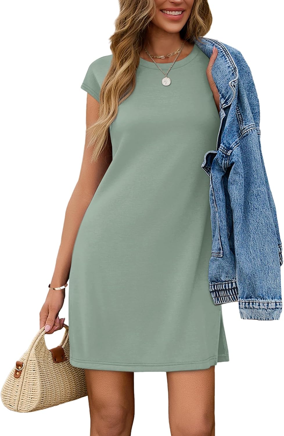 Sampeel Dresses for Women 2026 Summer Sundress Casual Cap Sleeve Dress Beach Vacation Clothes - Image 2