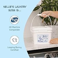 Vista 2 de Nellie's - Detergente en polvo para lavar la ropa, detergente concentrado, a granel, 500 cargas, fórmula ecológica, biodegradable, vegana