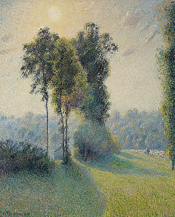 Affiche toile Paysage à Saint-Charles Camille Pissarro pour décoration murale salon
