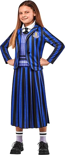 Rubie's Girl's Wednesday Nevermore Student Academy Uniform Costume, Blue