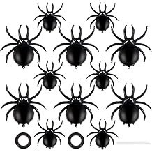 12 Pcs Black Spider Balloons, Halloween Party Decorations, 33 Inch and 17 Inch Spider Foil Mylar Balloons for Halloween Party Birthday Haunted House Spooky Decoration Supplies