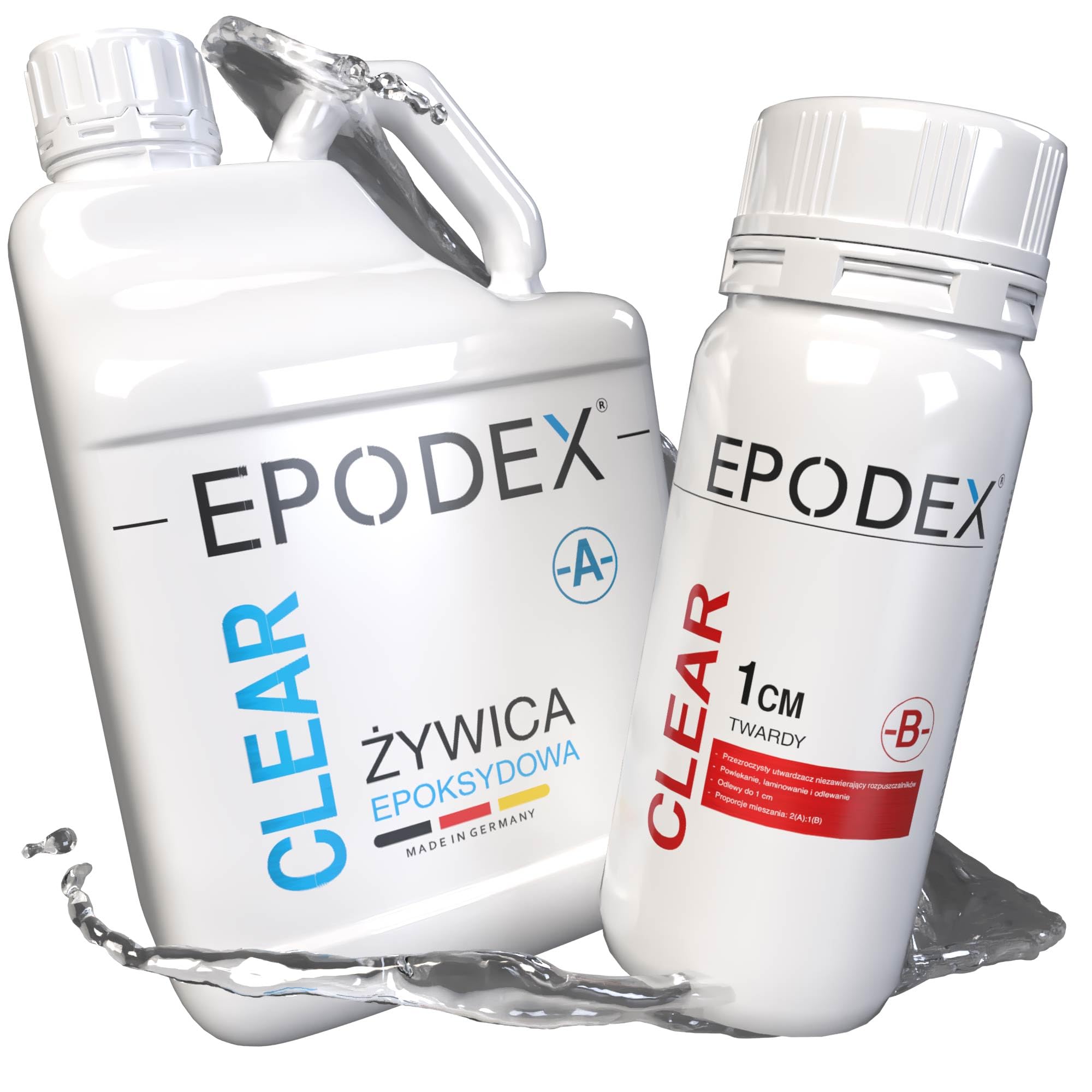EPODEX Żywica epoksydowa ECO, do 1 cm - TURQUOISE BLUE - RAL 5018, 6kg | Przezroczysta żywica epoksydowa, zestaw do odlewania, powłoki, uszczelnienia, naprawy, formy, sztuka, rękodzieło i więcej