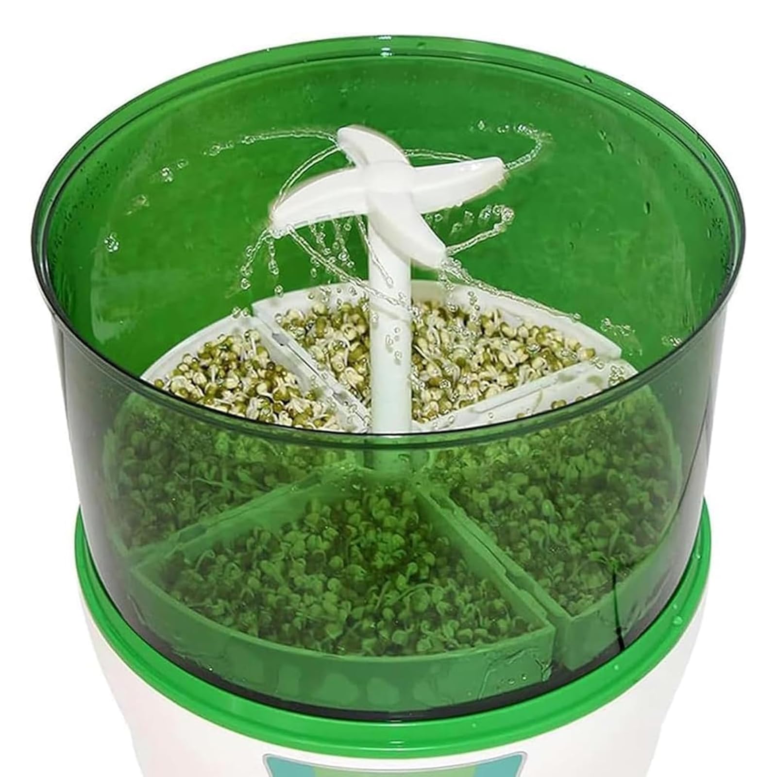 Macchina automatica per germogli di fagioli con serbatoio d'acqua da 1,25 l, spray automatico a 360 °, strumenti elettrici per la germinazione dei semi per la coltivazione domestica