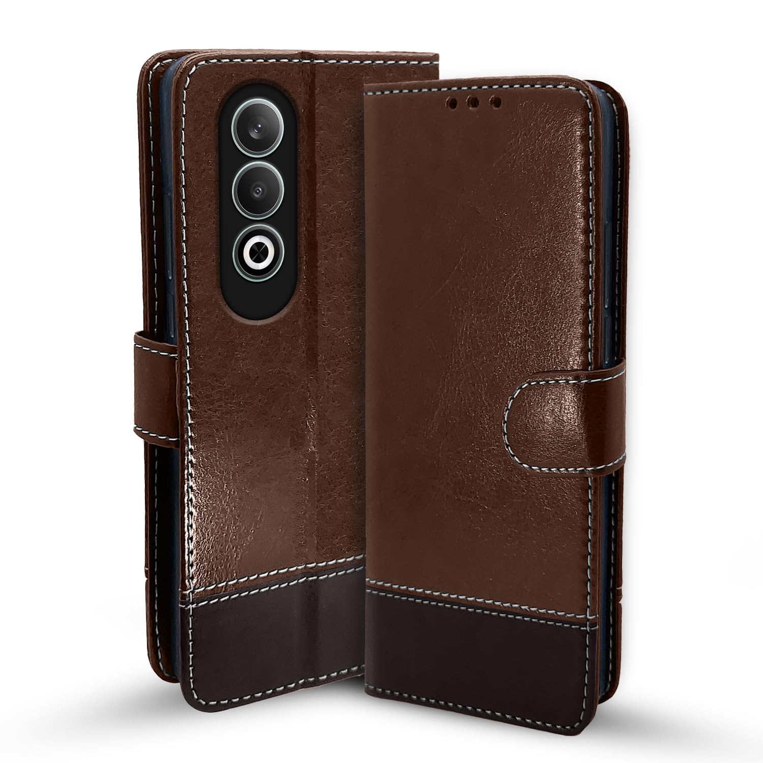 Pikkme OnePlus Nord CE 4 5G Flip Cover | Dual-Tone PU Leather Finish | Wallet Style & Stand | Magnetic Flip Case for OnePlus Nord CE 4 5G (Brown & Coffee) (B0D13VV9QB) Amazon Price History, Amazon Price Tracker