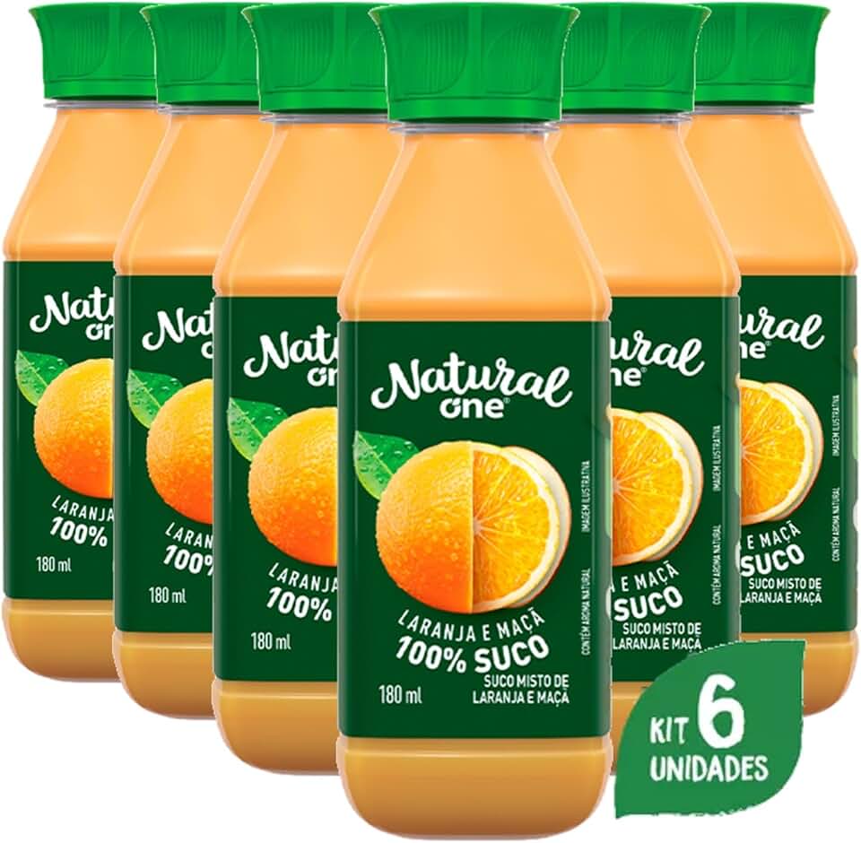 Suco Natural One Laranja e Maçã Ambiente 180ml (6 Unidades)