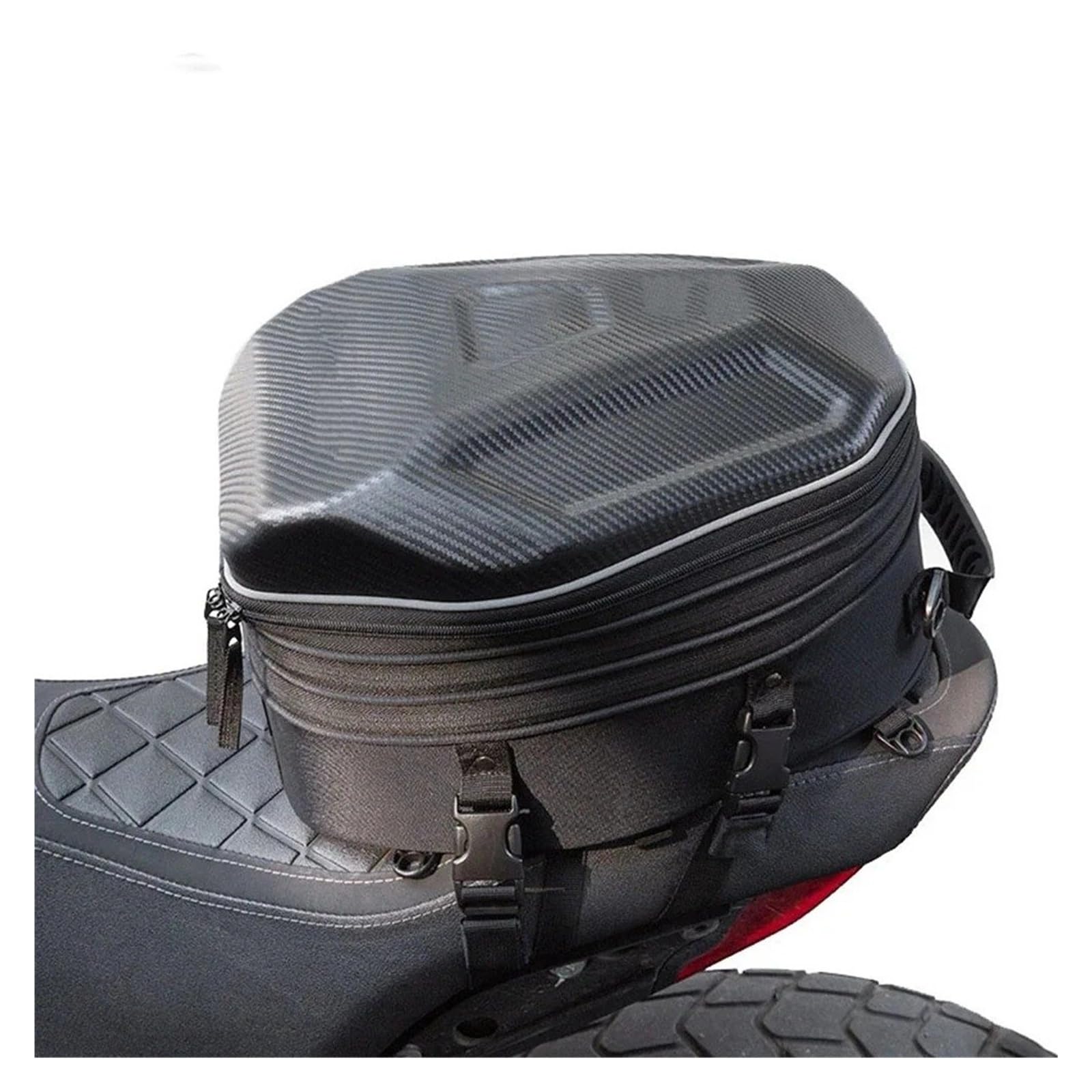 Borsa Per La Sella Della Moto Borsa A Tracolla Da Equitazione Grande Capacità Da 35 Litri Borsa Riflettente Sedile Posteriore Borsa Per Casco Borsa A Mano(Helmet bag)