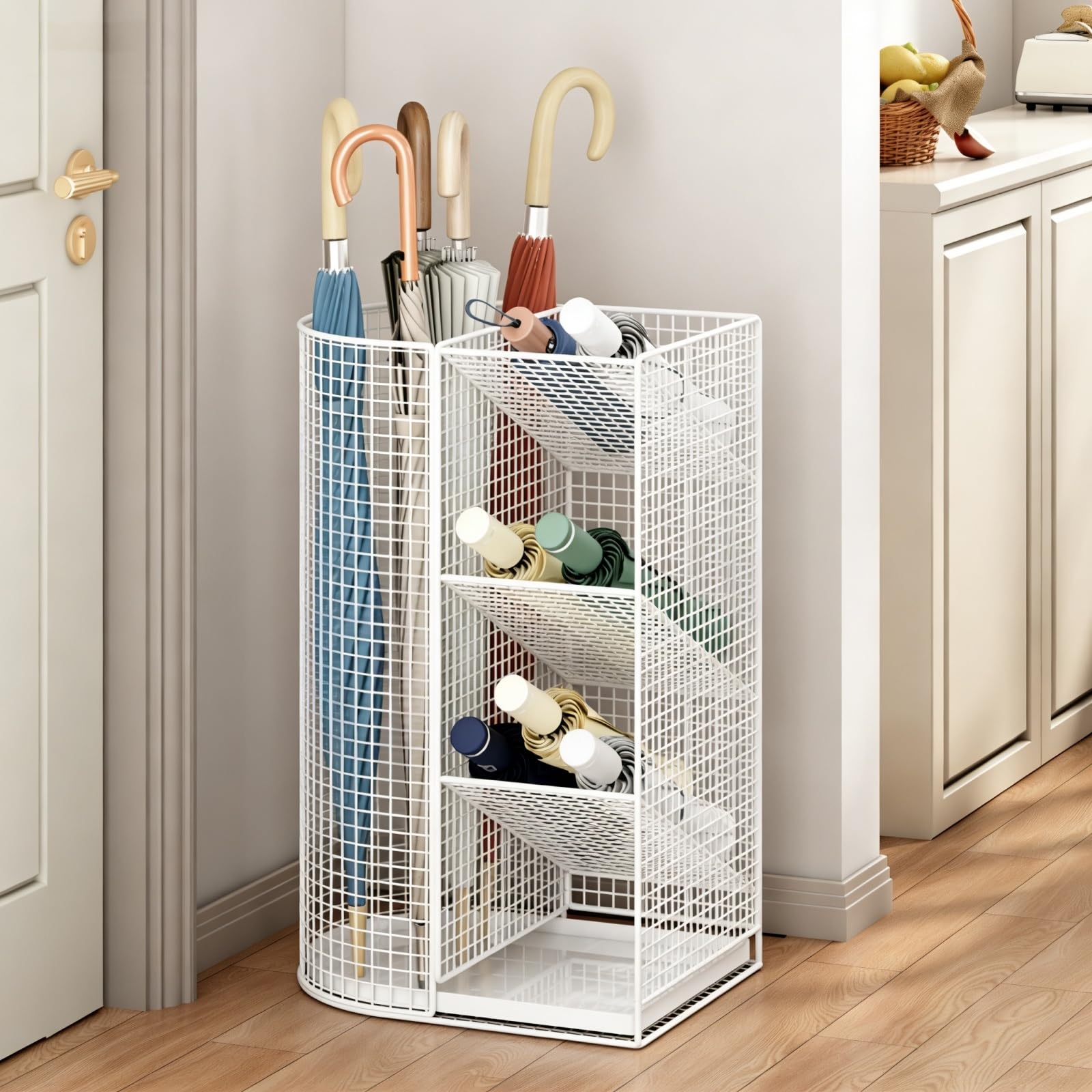 FCXWEVR Freestanding Umbrella Stand with Removable Drip Tray Large Capacity Entryway nizer for Golf Clubs Stylish and Durable Design Ideal for Home and Office Use
