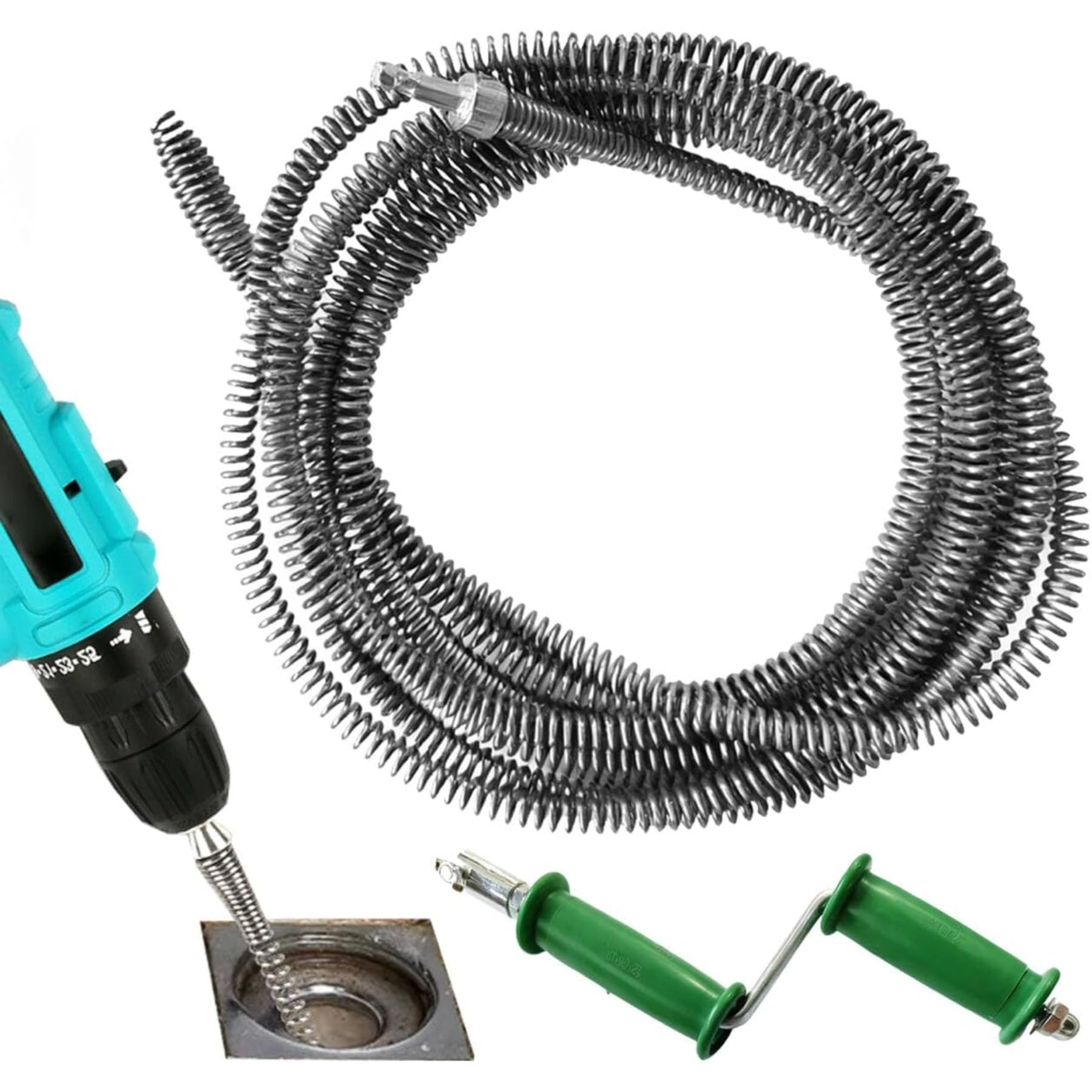 Amazon.co.jp: Mupuaie パイプクリーナー 排水管掃除機 4m 手動・電動