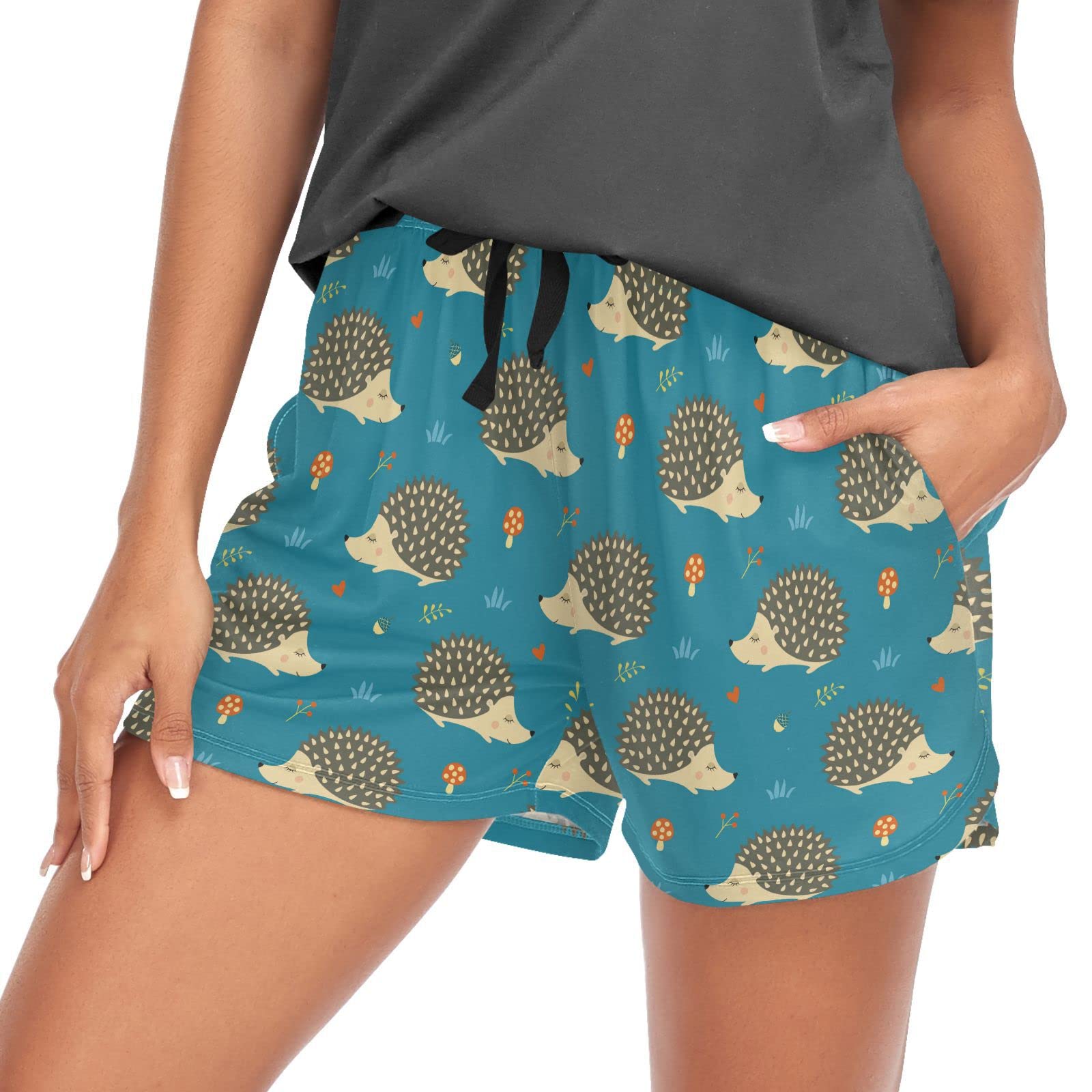 Oarencol Women's Pajama Shorts Sleepwear Lounge Sleep Bottom with Pockets S-XXL