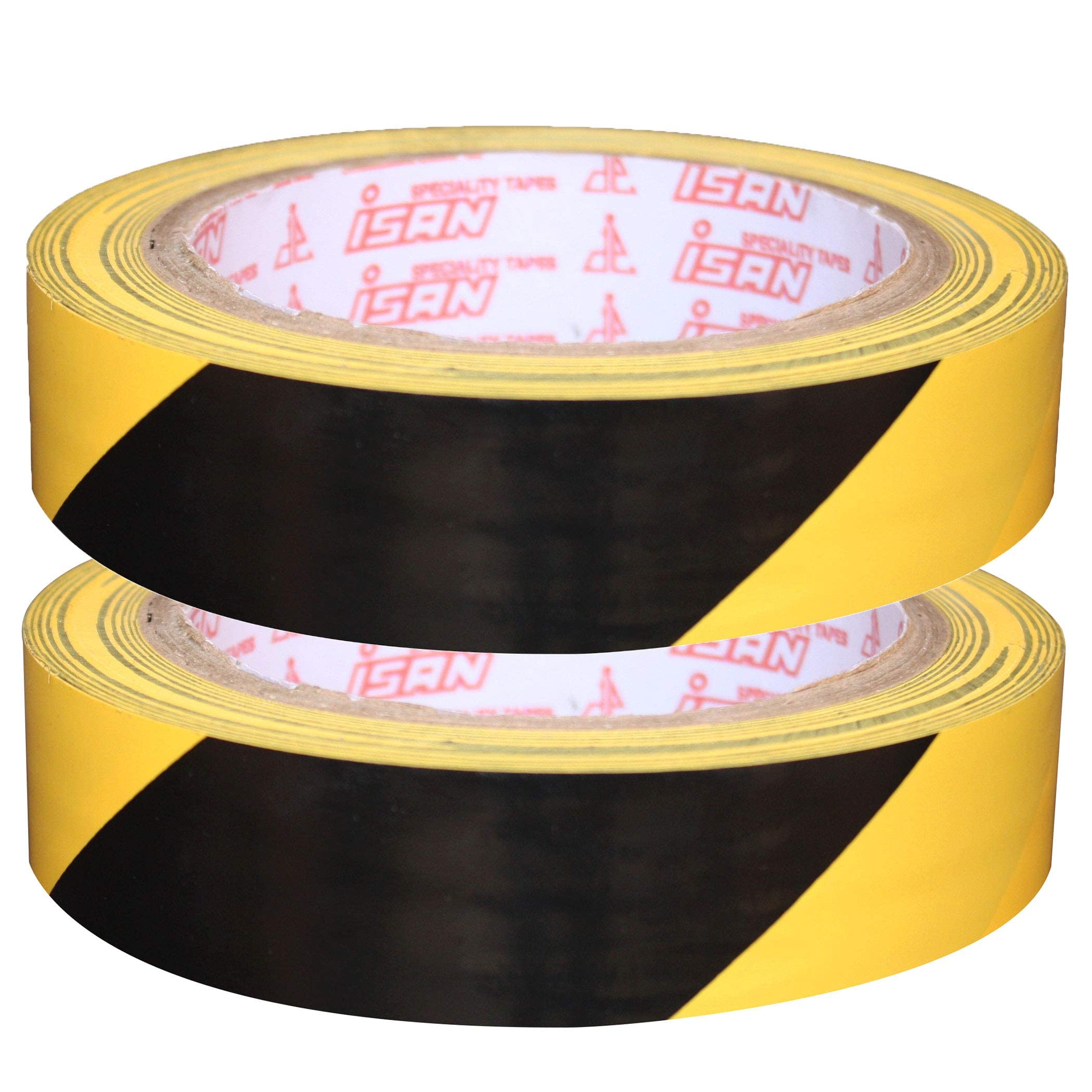ISAN® YELLOW BLACK Striped Vinyl Floor Marking Tape 24mm (1" Approx) Width X 15Mtr Length, PVC, Non-Abresive Caution Tape (2 Pc) (B07M8QWN7T) Amazon Price History, Amazon Price Tracker