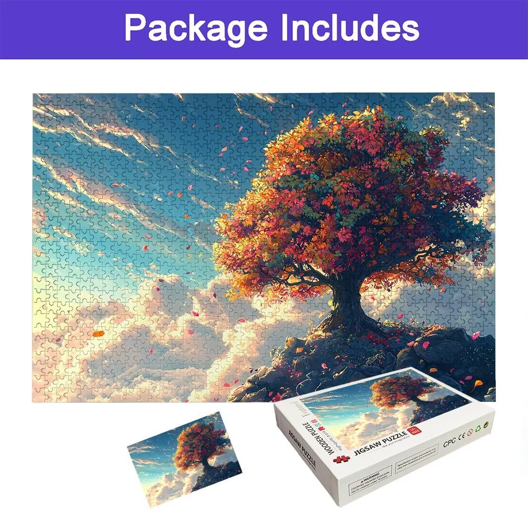 Puzzle 5000 Pezzi Arte per Adulti e Ragazzi, Puzzle Albero della Vita in Legno per Adulti, Puzzles 5000 Pezzi Paesaggi Impegnativo per Tutta la Famiglia, Puzzles con Scatola per Regalo Donna, -7037