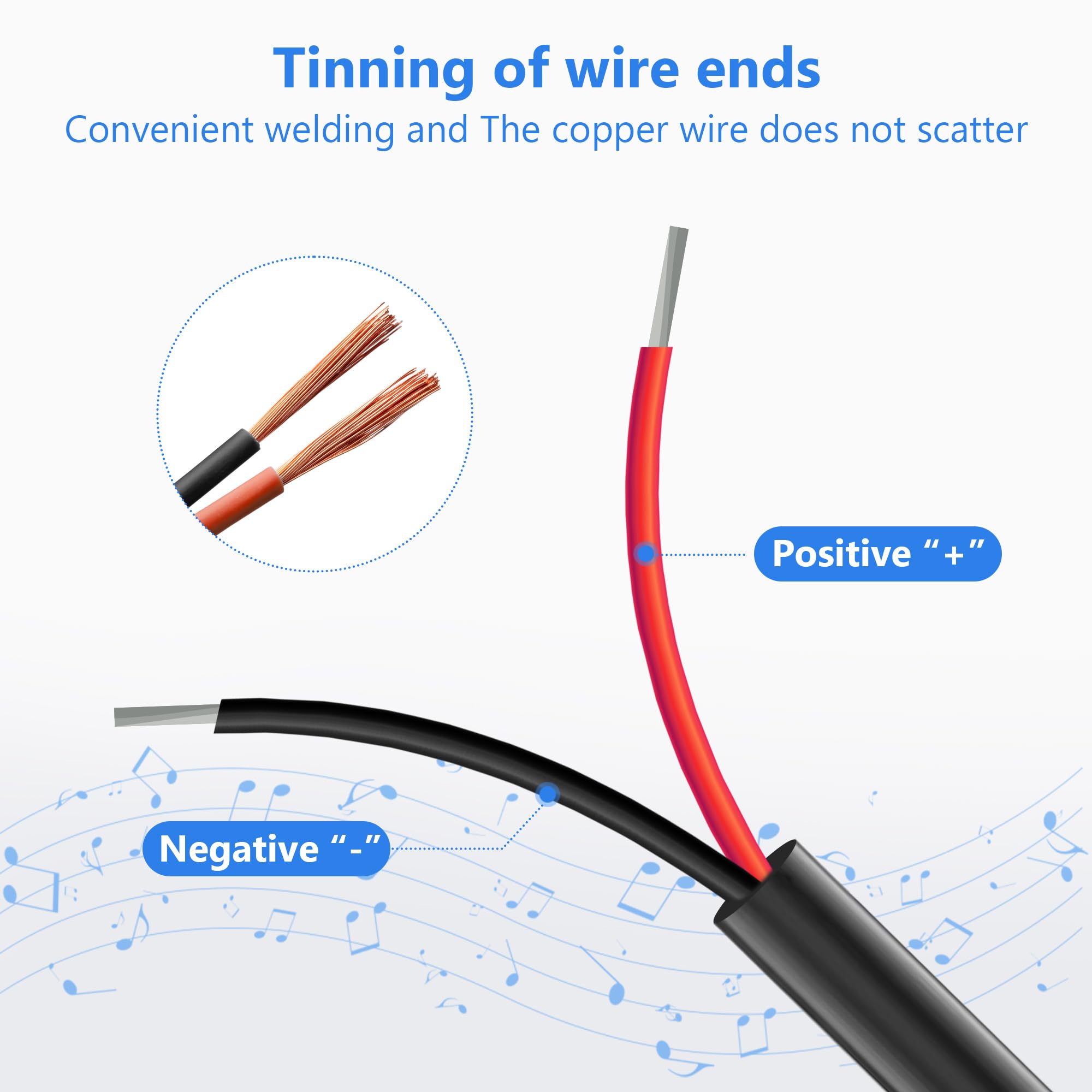 Cavo per altoparlanti da RCA a 90 gradi a filo nudo (confezione da 2 20 AWG, 3 m), adattatore di ricambio per connettore jack maschio RCA a estremità aperta, maschio RCA per riparare cavi degli