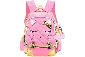 MysticBags: Purrfectly Pink Cat Face Backpack for School-Going Cuties