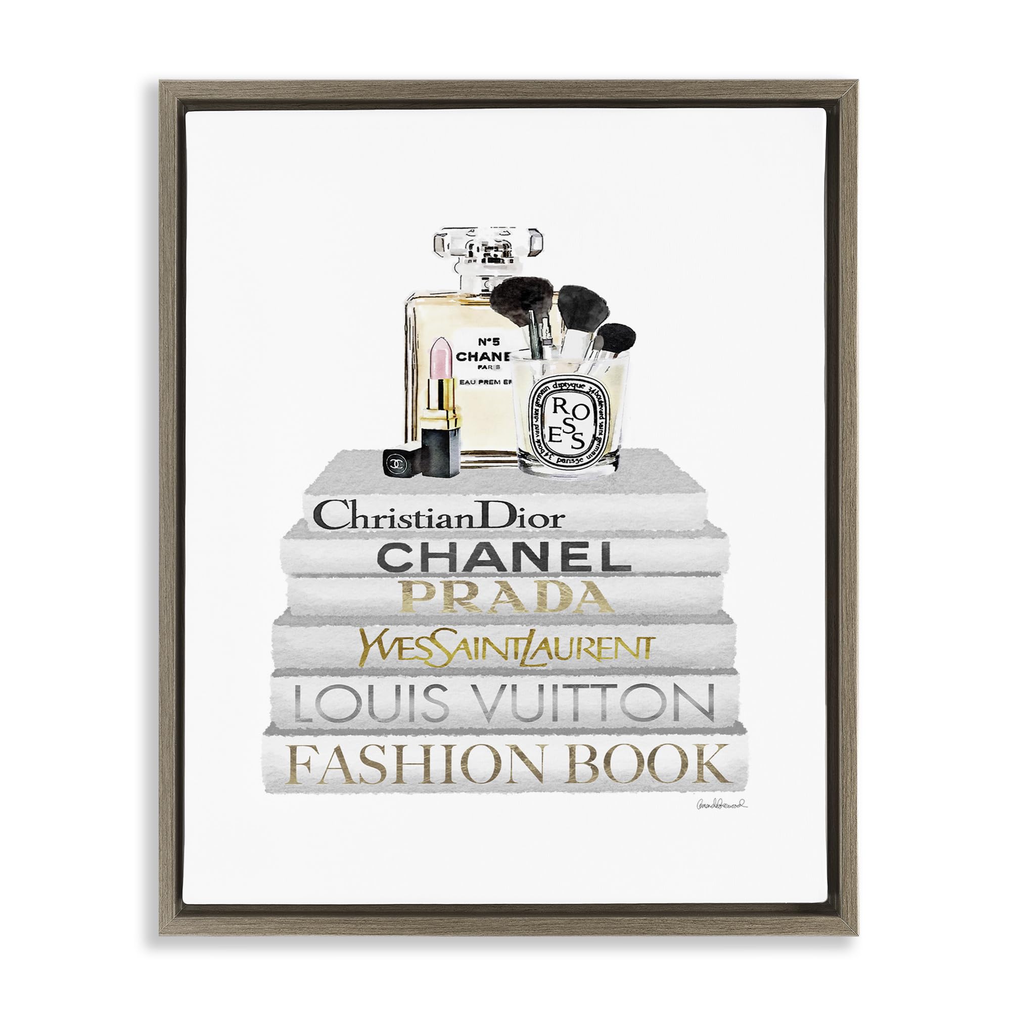 Bookstack Makeup Glam, 16 x 20 Inch Canvas in Floater Frame