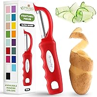 Vista 34 de Spring Chef Pelador de verduras giratorio prémium, color negro