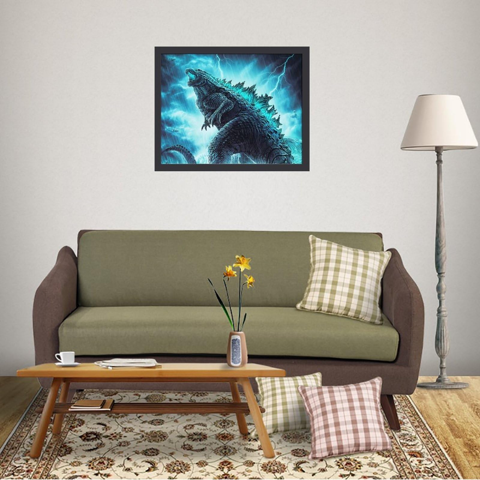 Amazon.co.jp: アートパネル 30×40cm ゴジラ アートフレーム 木製