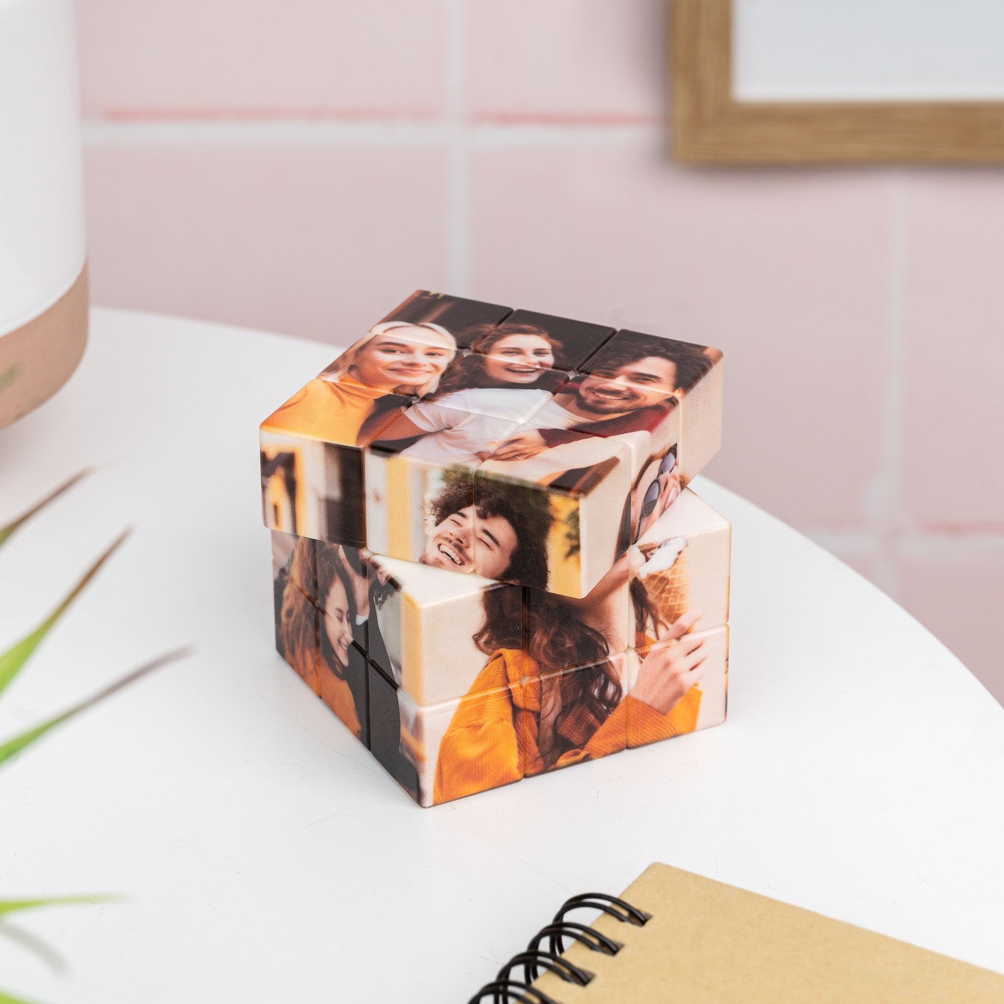 Wanapix | Cubo de Velocidad Personalizado 3x3 | Cubo de Lógica Giratorio con 6 Fotos | Impresión Directa sobre Cada Cara