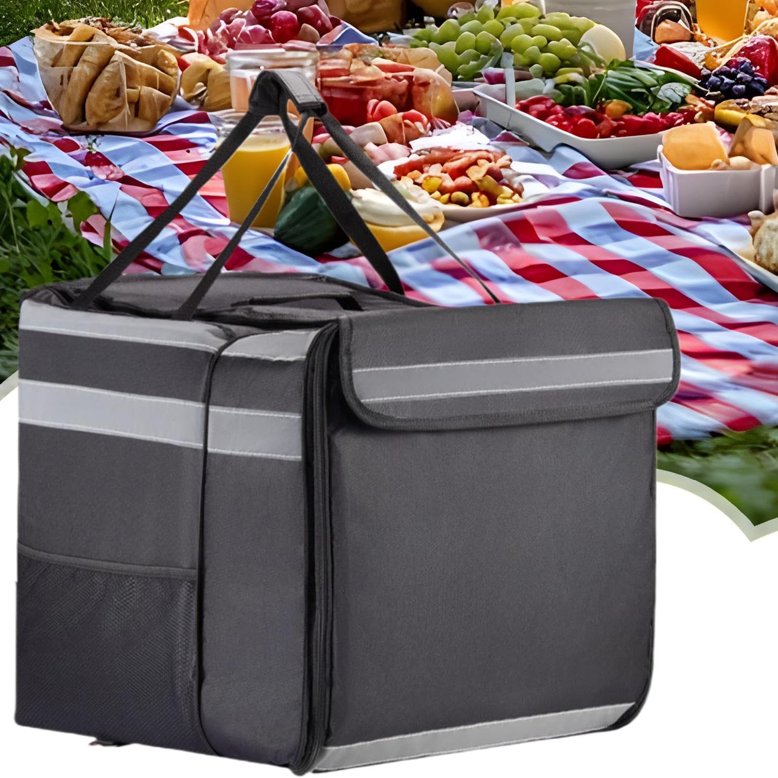 Borsa per la consegna della pizza, Carrier per pizza Backpack Pizza Warmer | Carrier per alimenti pesanti, deposito di isolamento della drogheria termica riutilizzabile per campeggio, pic