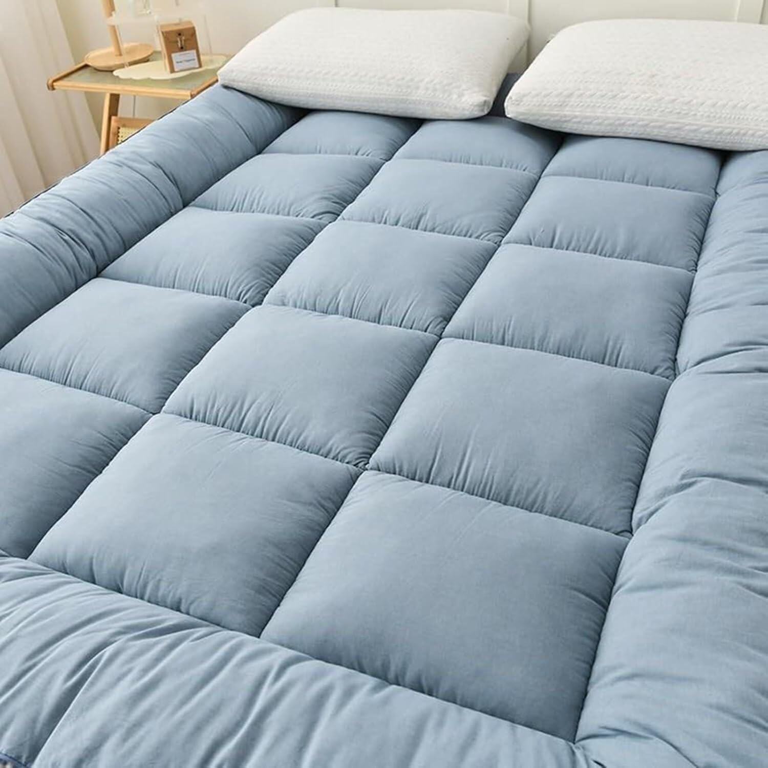 Japoński materac futon premium, gruby składany materac na podwójną, pełną, sofę typu queen, przenośne składane łóżko dla gości, idealna mata kempingowa, wygodna i zajmująca mało miejsca.