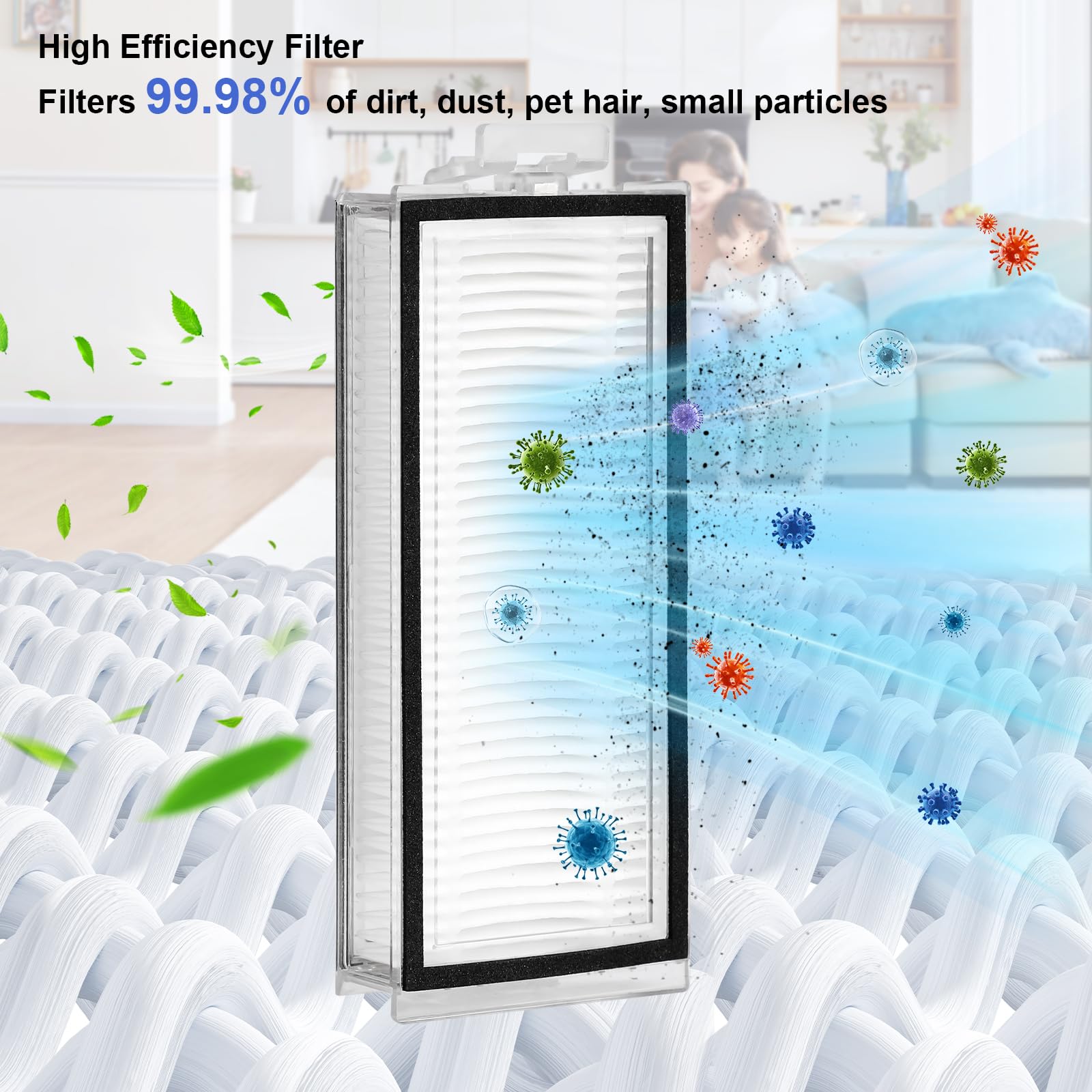 6x HEPA Filter Für Roborock Saugroboter - Waschbar Für Q5/Q7/Q8 Serie