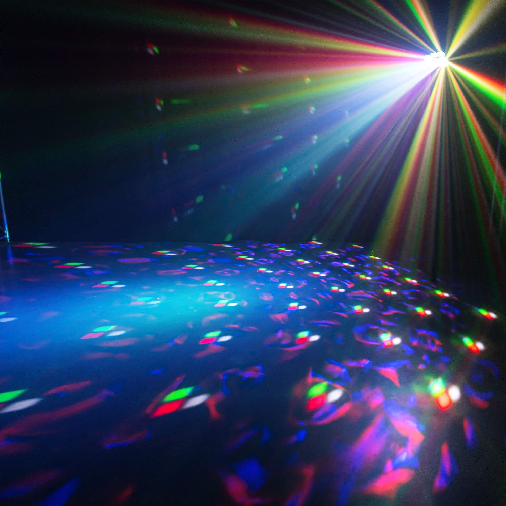BeamZ Shimmer6 - Set di luci a LED a doppio effetto, Water Wave & Jelly Balls RGBW, telecomando incluso, modalità auto e musica, illuminazione potente per DJ, bar, club e feste