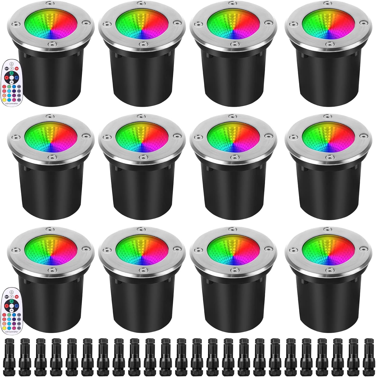 EAGLOD RGB Landscape Lighting Low Voltage RGBW Landscape Lights Color