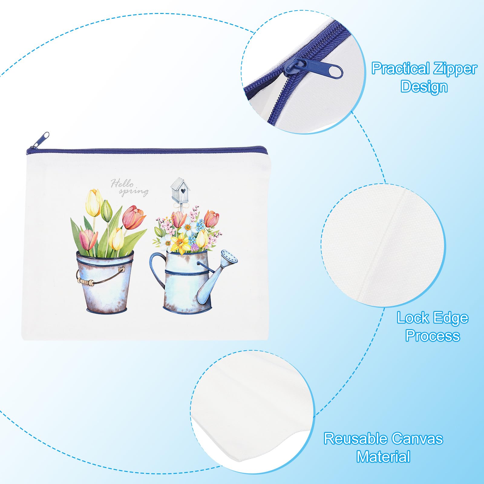 PATIKIL Sublimation Makeup Bags - Image 3