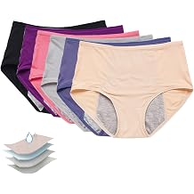 New Upgrade Incontinence Underwear for Women, 6 Pcs Plus Size Panties Soft Cotton Underwear for Women