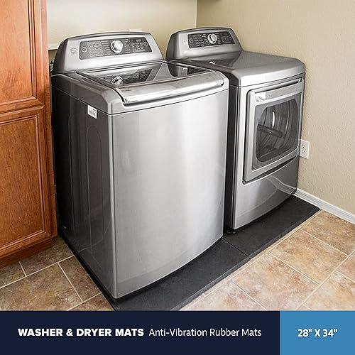 Miniatura 2 de IncStores Tapete antivibración para lavadora de 12 pulgada de grosor, tapete de goma extra grueso para protección del suelo de lavadora y secadora,
